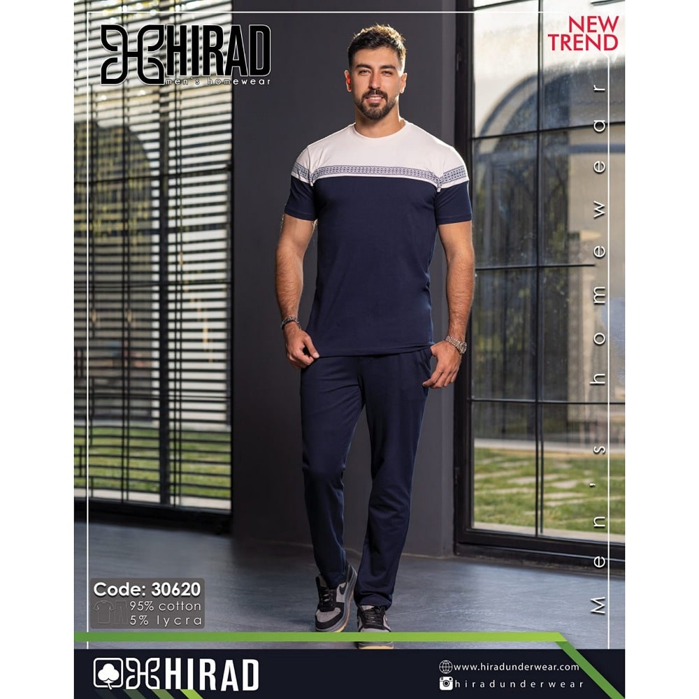 ست لباس راحتی مردانه هیراد مدل تیشرت و شلوار کد 30620
