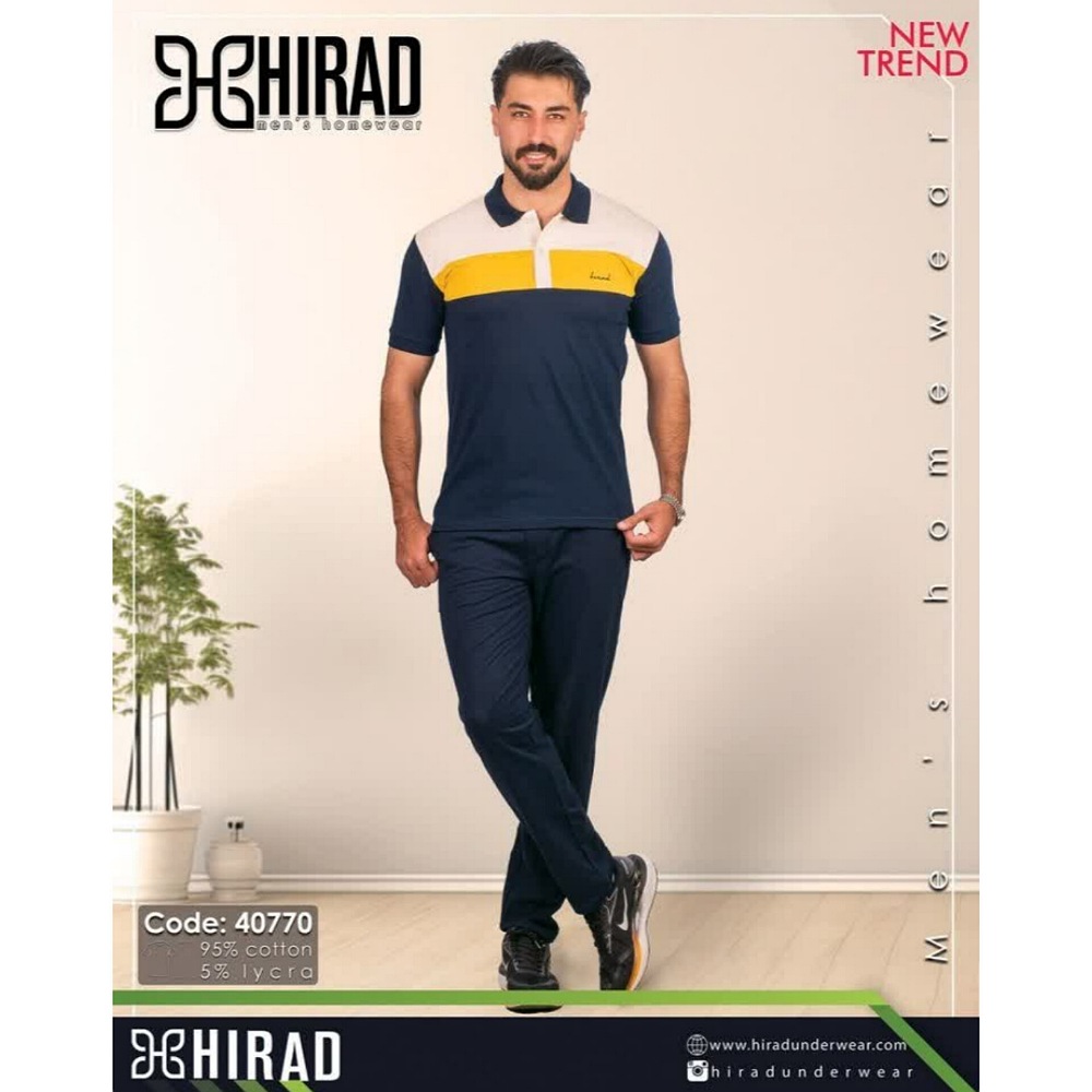 ست لباس راحتی مردانه هیراد مدل تیشرت و شلوار کد 40770