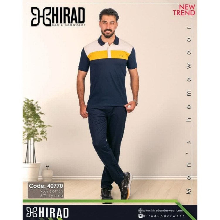 ست لباس راحتی مردانه هیراد مدل تیشرت و شلوار کد 40770