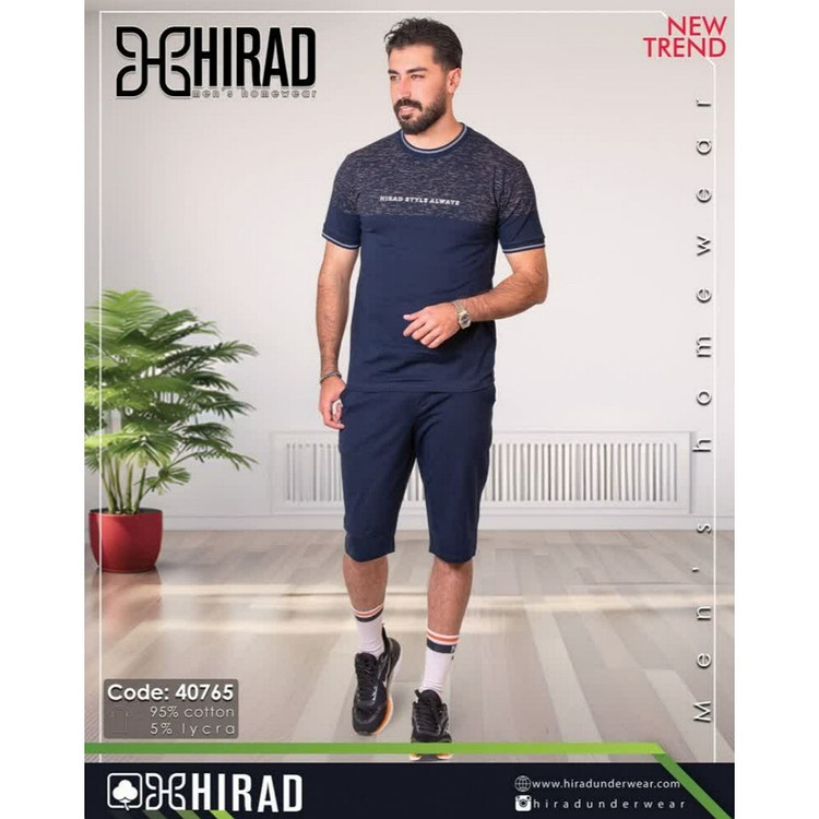 ست لباس راحتی مردانه هیراد مدل تیشرت و شلوارک کد 40765