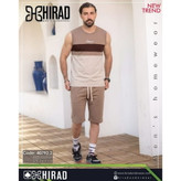 ست لباس راحتی مردانه هیراد مدل حلقه ای و شلوارک کد 40792