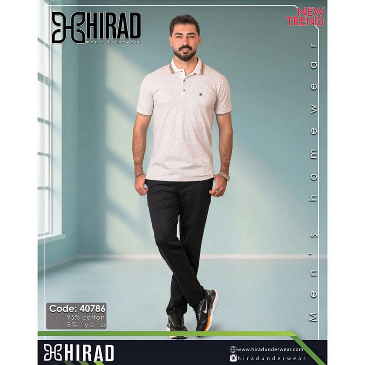 ست لباس راحتی مردانه هيراد مدل تيشرت و شلوار کد 40786