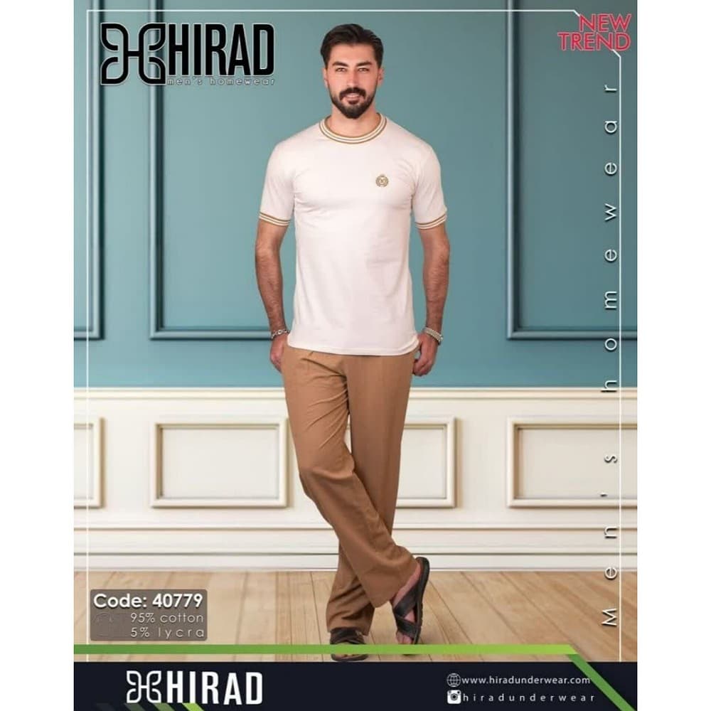 ست لباس راحتی مردانه هيراد مدل تيشرت و شلوار کد 40779